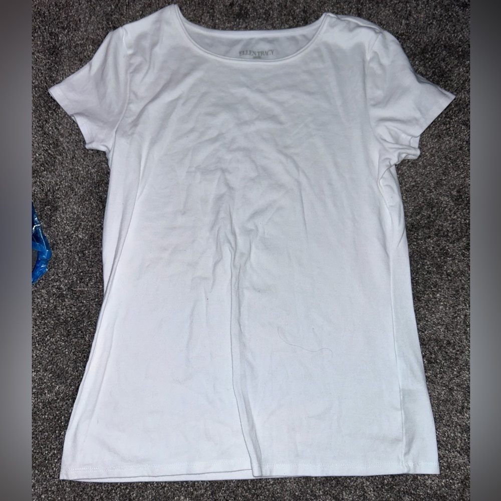 White full length Ellen Tracy shirt